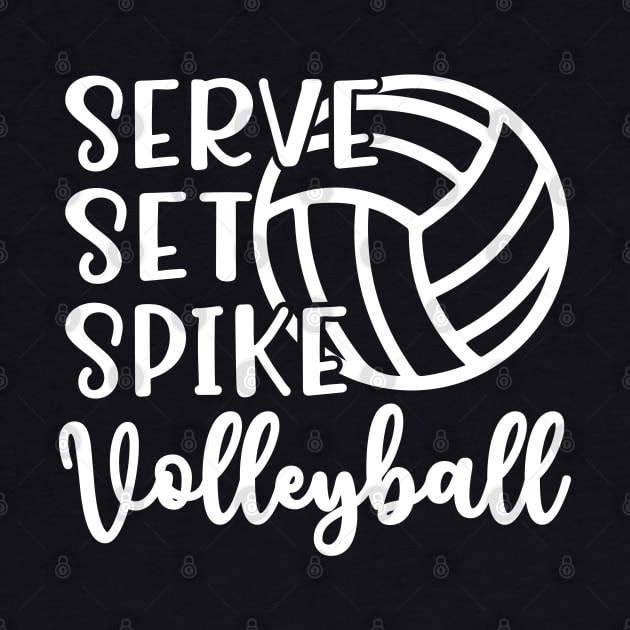 Serve Set Spike Volleyball by GlimmerDesigns